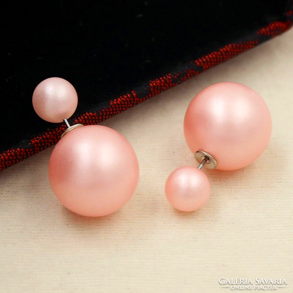 Double spherical earrings in 3 colors