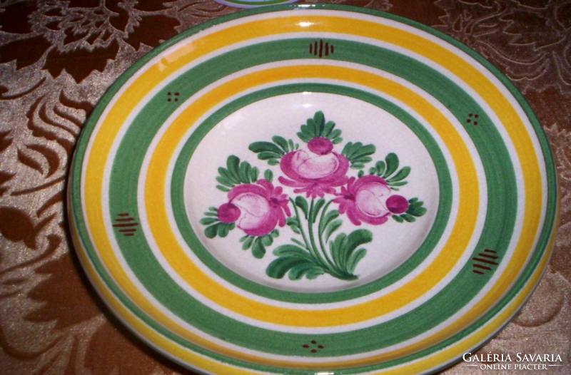 Hand-painted ceramic wall bowl 30 cm dia