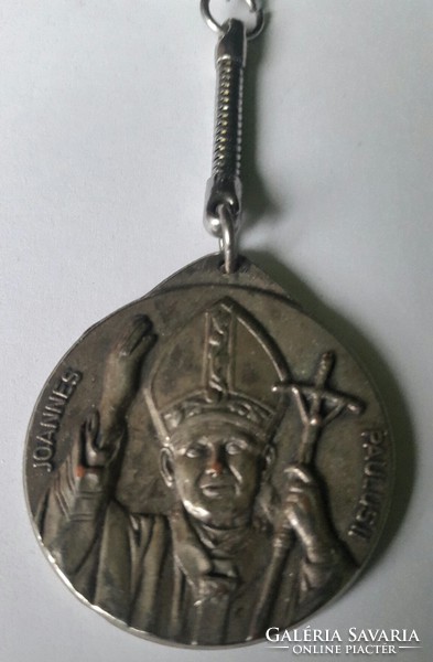 John Paul II joannes paul ii. Silver plated medal size: 36mm backside vatican roma italy