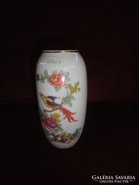 Hollóház porcelain vase with bird pattern, 17 cm high. He has!