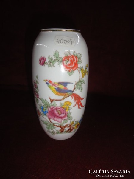 Hollóház porcelain vase with bird pattern, 17 cm high. He has!