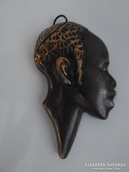 Bronze Negro head: wall decoration