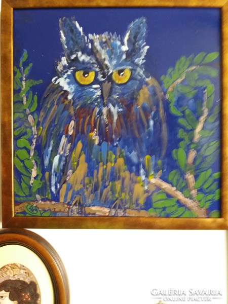 Uhu /the wise owl/ fire enamel