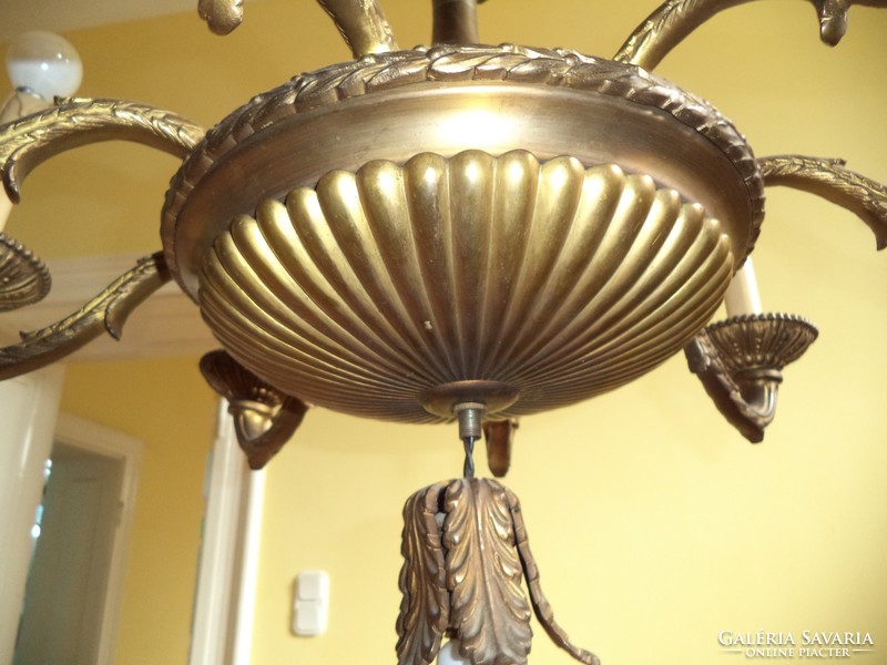 B12 antique empire copper chandelier with ram's head