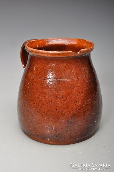 Antique toddler pot, glazed inside, very old.