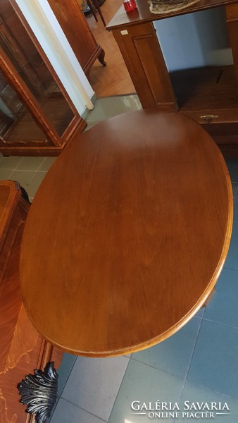 Beech wood oval dining table for sale