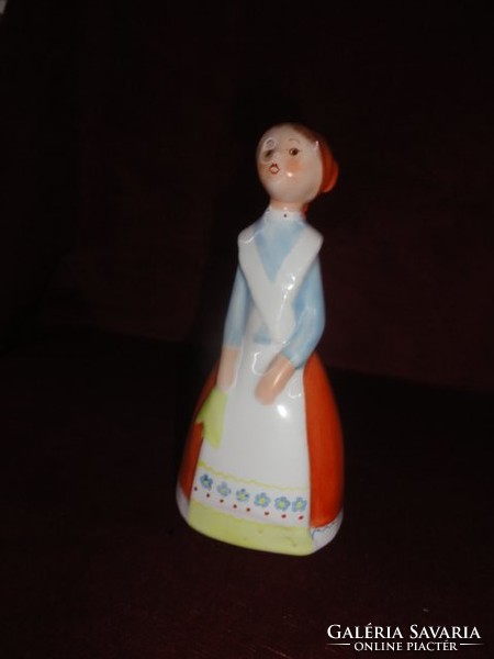 Bodrogkeresztúri figurális szobor, keszkenős kislány, 18 cm magas. Vanneki Jókai. !