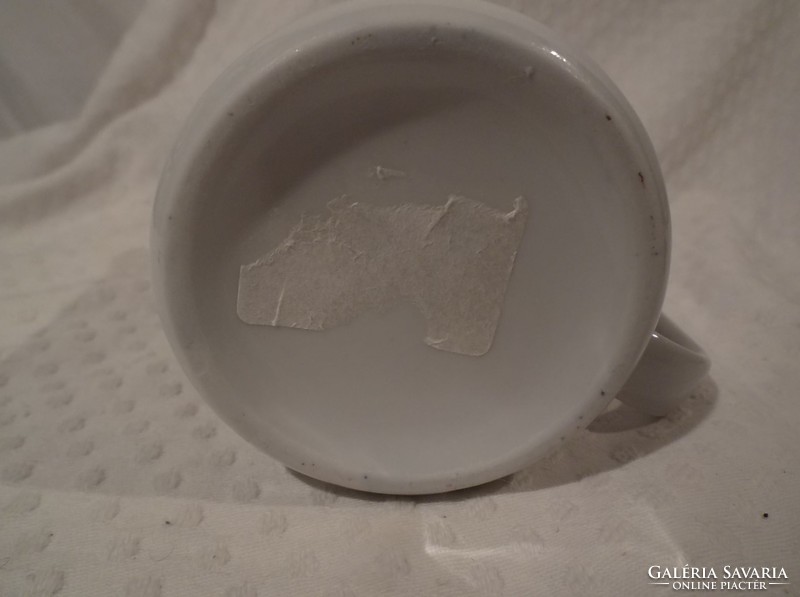 BÖGRE - TEHENES - két oldalán mintás - ARANYOZOTT - PORCELÁN -  2,5 dl - hibátlan