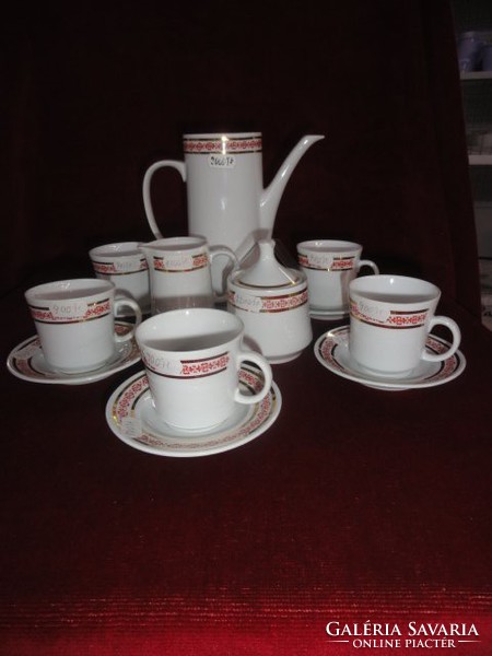Great Plain porcelain coffee set, 15 pieces, for 6 people. He has!