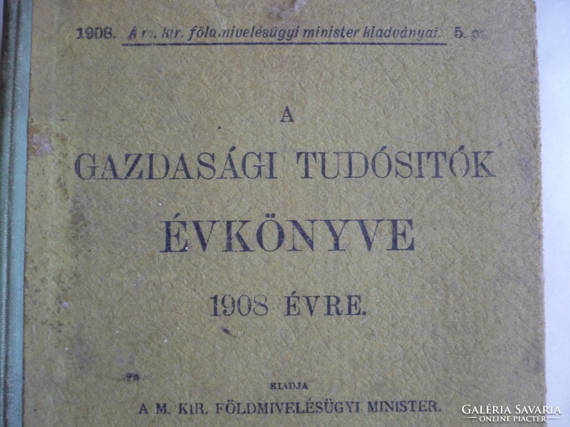 Egy 1908-as kiadású ritka évkönyv