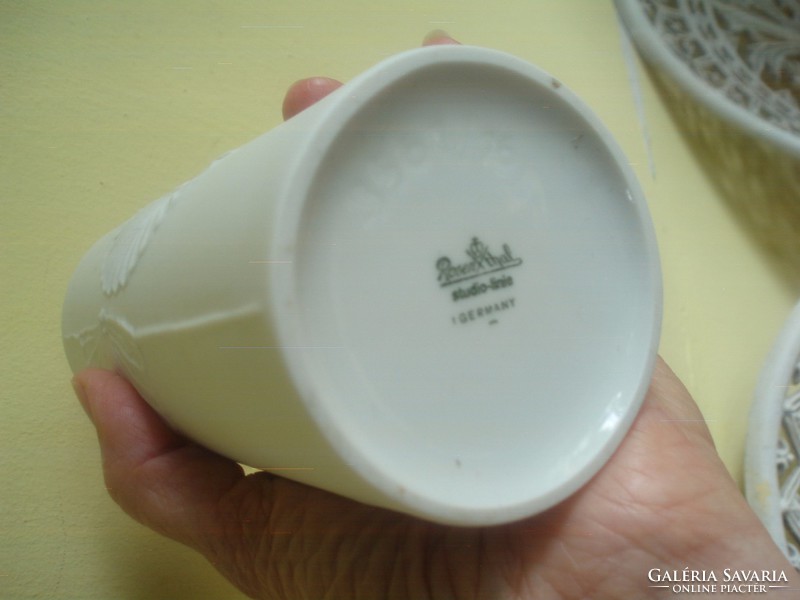 Antik Rosenthal fehér porcelán váza