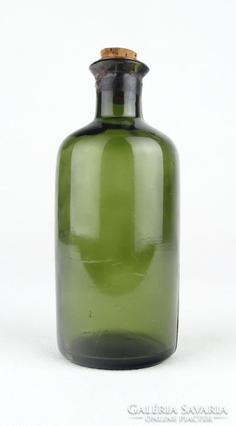 0X308 Antik gyógyszertári zöld patika üveg 125 ml
