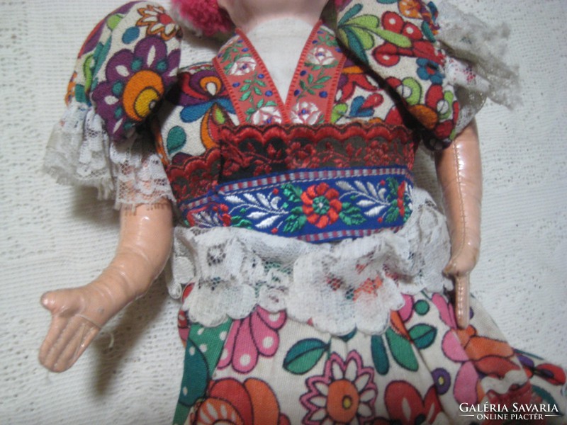 Magyaros ruhába öltöztetett   baba  ,kézimunka , 40 cm
