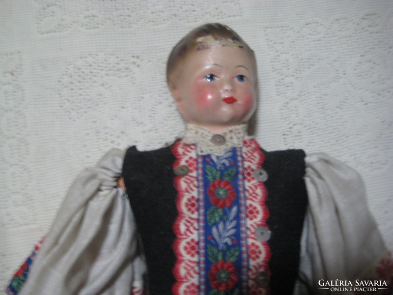 Magyaros ruhába öltöztetett  fiú  baba  ,kézimunka , 38 cm