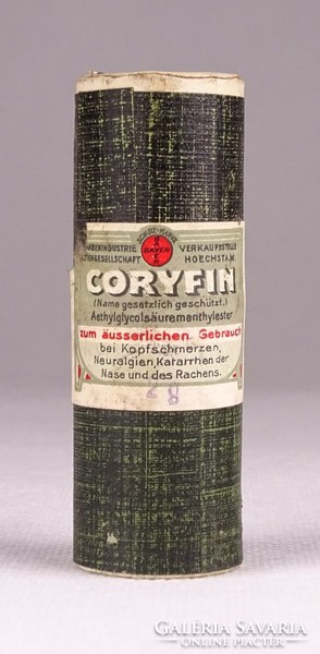 0X312 Antik Bayer Coryfin gyógyszeres tégely