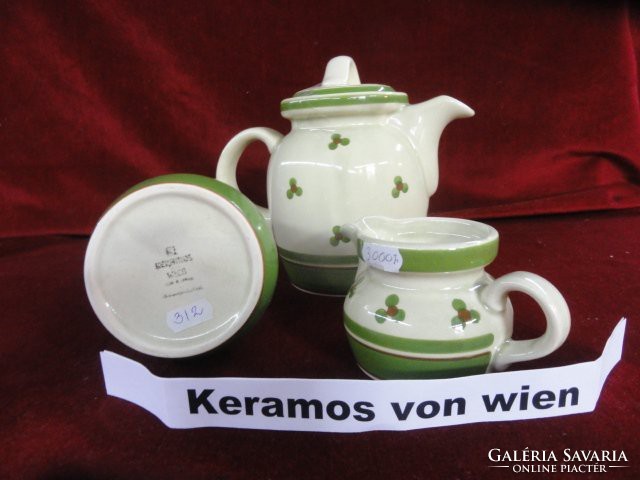 Ceramic von wien porcelain teapot, sugar bowl and milk pourer. He has!