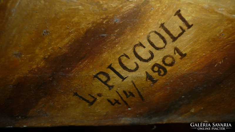 R/ l.Piccoli 4.4.1901 Marked, oil/water, 