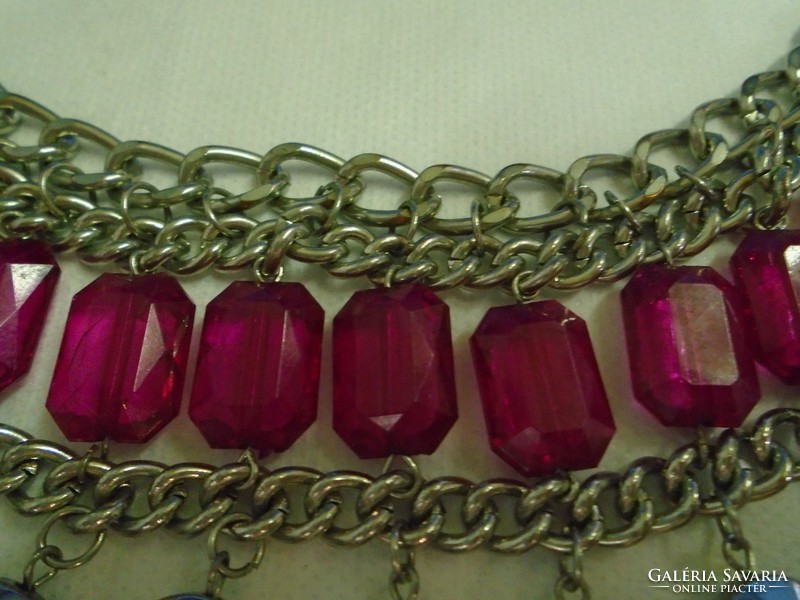 Tajföldi szintetikus pink rubin collier több mint 500 ct