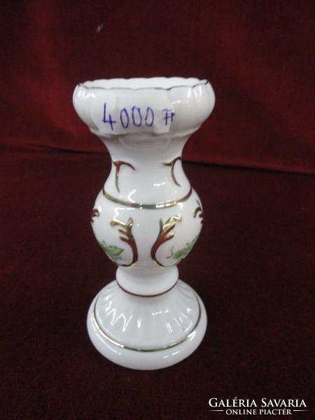 Aquincumi porcelán gyertyatartó, dúsan aranyozott, 11 cm magas. Vanneki!