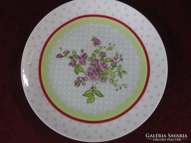 Spanish porcelain cake plate with rose pattern, diameter 20.5 cm. He has!