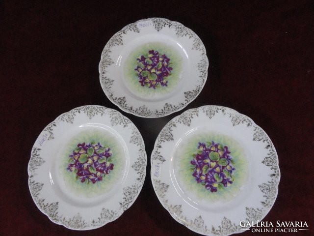 Plate of Czech porcelain cakes. Antique, violet pattern. He has!