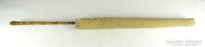 0X439 Antik keleti bambusz és selyem napernyő