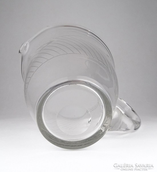 0X458 Régi hibátlan üveg kancsó 19.5 cm