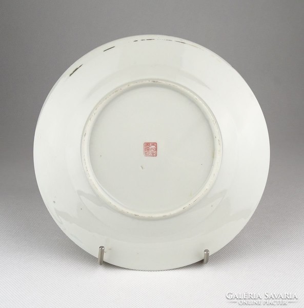 0X455 Háromalakos kínai porcelán dísztányér 19 cm