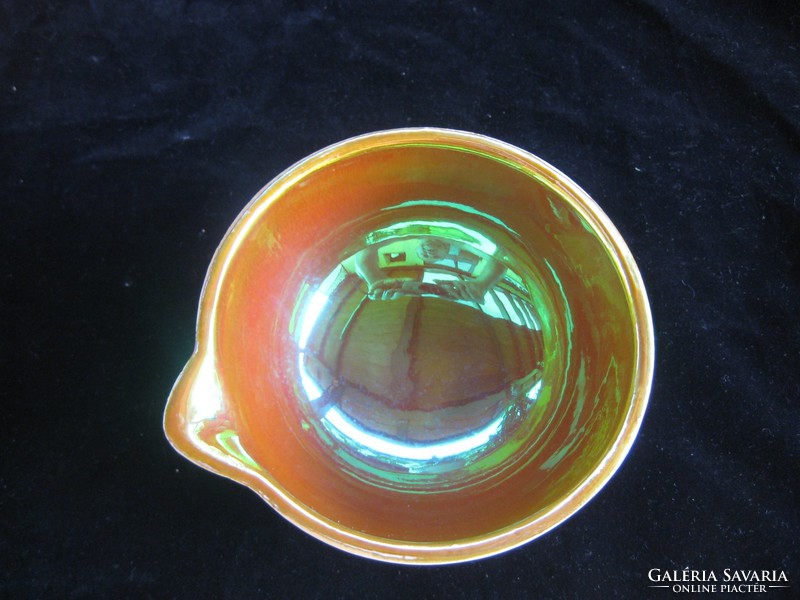 Zsolnay, eosin apothecary pot, inside eosin glaze 15 x 6 cm marked, limited series