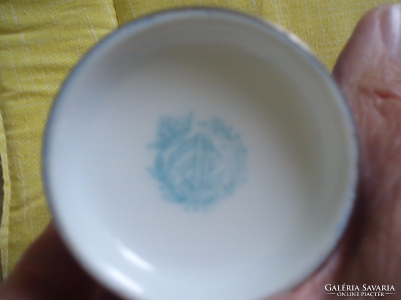 Gyönyörű kis kék art deco porcelán váza