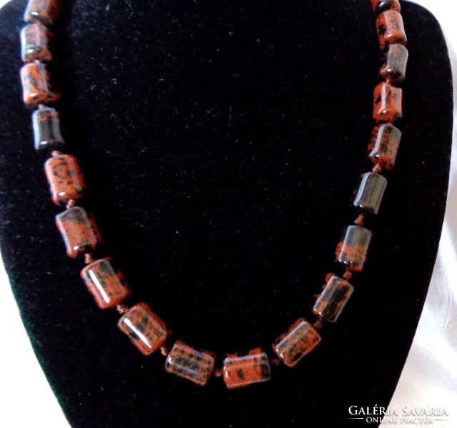 Mahogany obsidian necklace