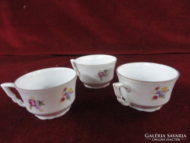 Zsolnay porcelain coffee cup with colorful flowers. He has!