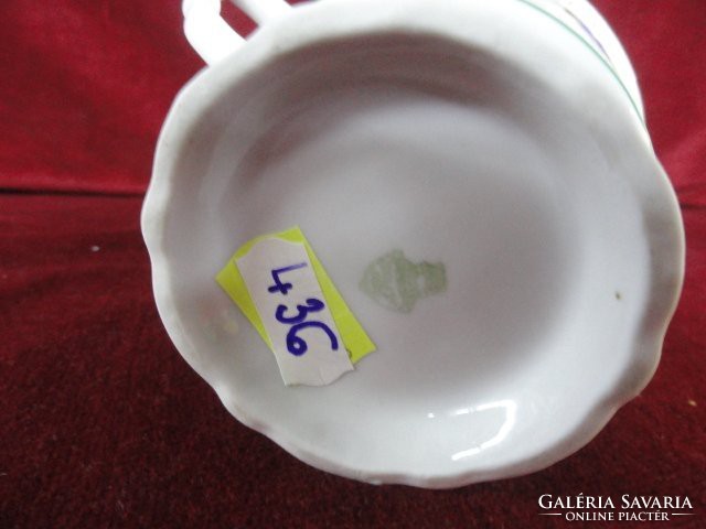 Zsolnay porcelain sugar bowl, antique, elf, small flower pattern, green border. He has!