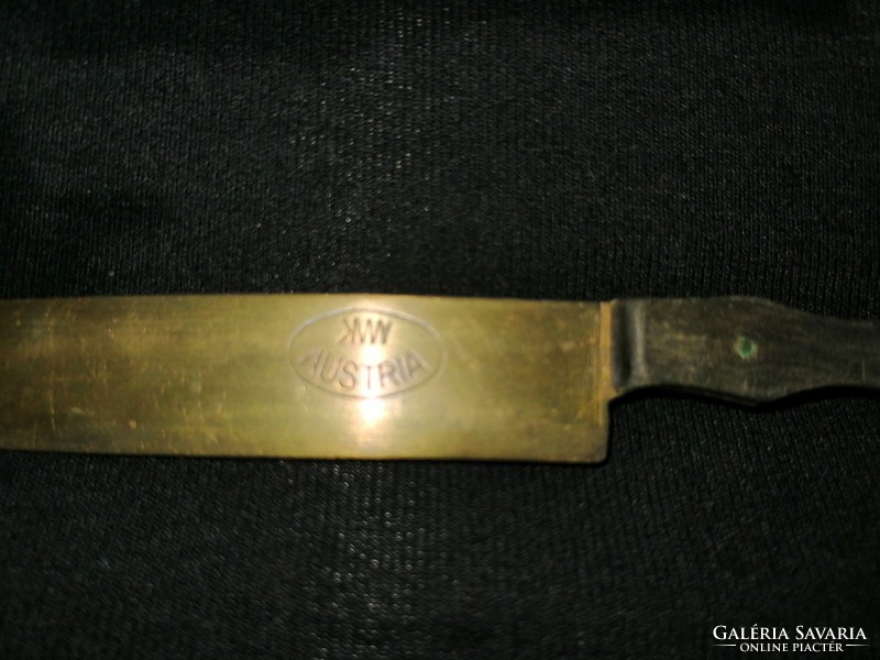 Antik Osztrák bronz kis méretű étkészlet kés villa - EP