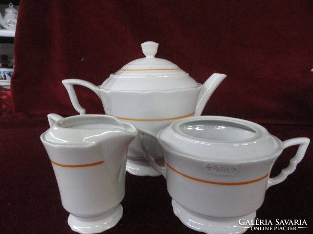 Zsolnay porcelain tea set - not complete - antique, elephant, yellow stripes. He has!