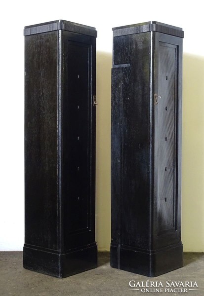 0X562 Antik fekete szobortartó állvány pár 149 cm