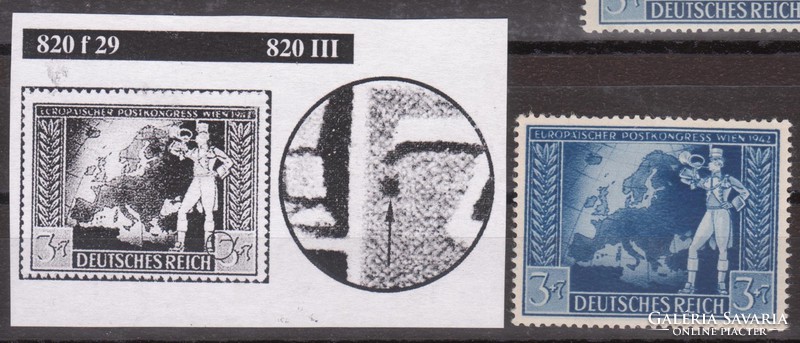 1942. DR. lemezhiba, Mi#320III., KW.:80,-