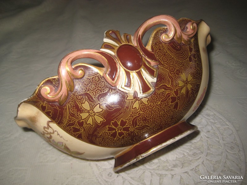 French majolica centerpiece with plastic decoration, a truly high-quality work of art