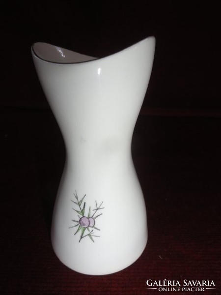 Aquincum porcelain mini vase with Hajdúszoboszló inscription and landscape image. He has! Jokai.