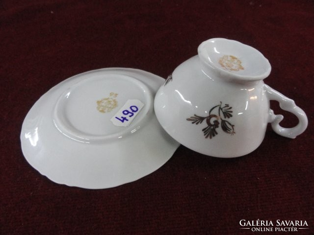 Unger § schide German porcelain coffee cup + placemat, antique. He has!
