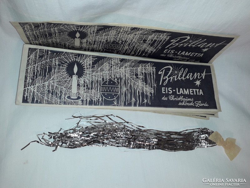 Antik BRILLANT jéglametta ( Eis Lametta ) 1940-es évekből karácsonyfa dísz darabra