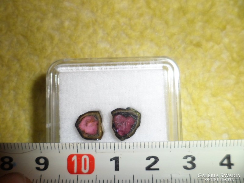 Melon tourmaline slices in pairs
