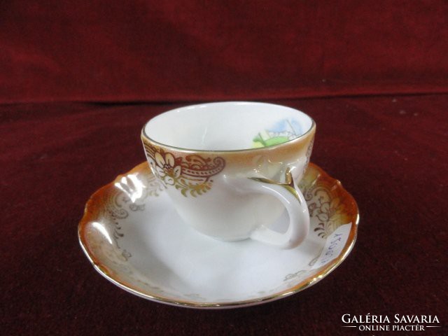 German bavaria porcelain, coffee cup + placemat. Antique. Between 1918-1935. He has!