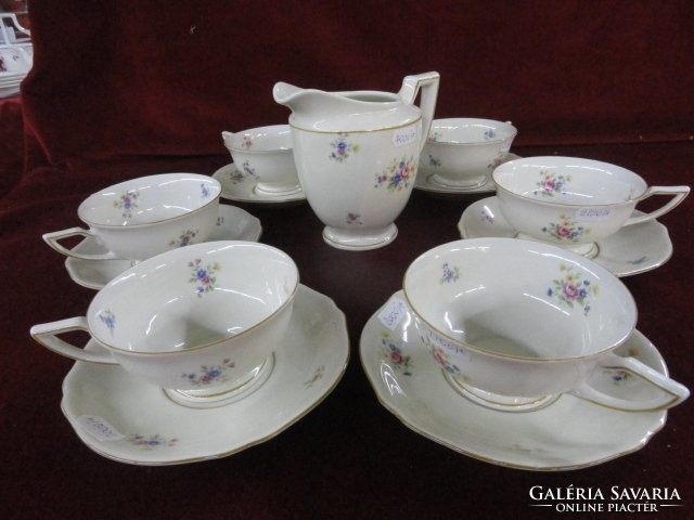 Coenigged German porcelain tea set (incomplete), 1930-45 antique. He has!