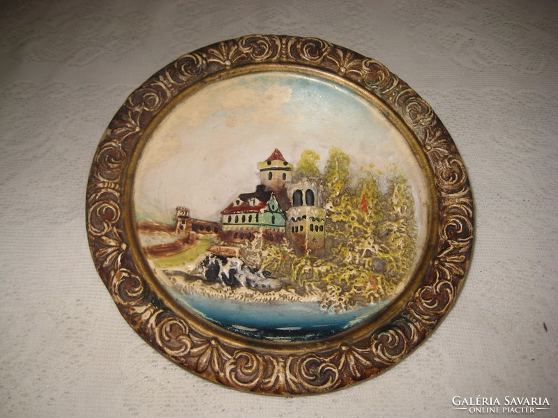 Ceramic wall plate 18 cm, serially numbered, probably Johan Maresch