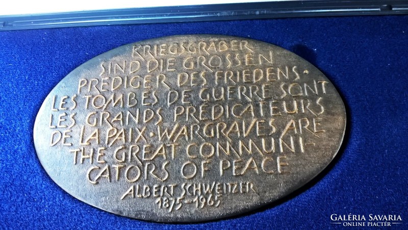 Friedenspark La Cambe Normandia emlék plakett II. VH. emlék (Kda1)