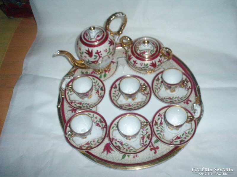 Antique, 19th century porcelain coffee set