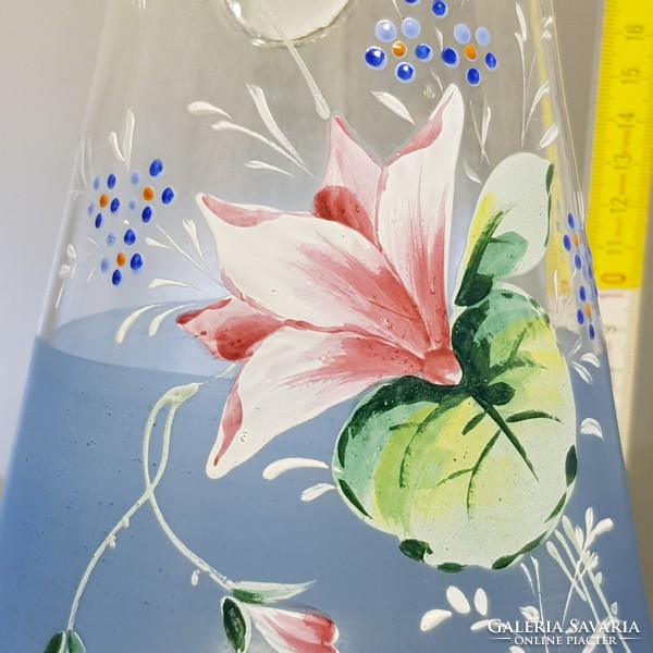 Carafe glass with floral pattern (770)