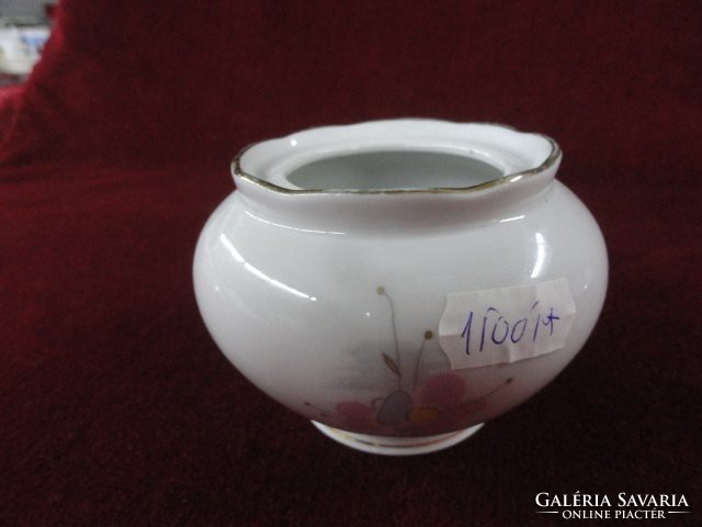 German porcelain sugar bowl without lid with gold trim. He has!
