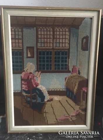 Antique large tapestry/tapestry picture